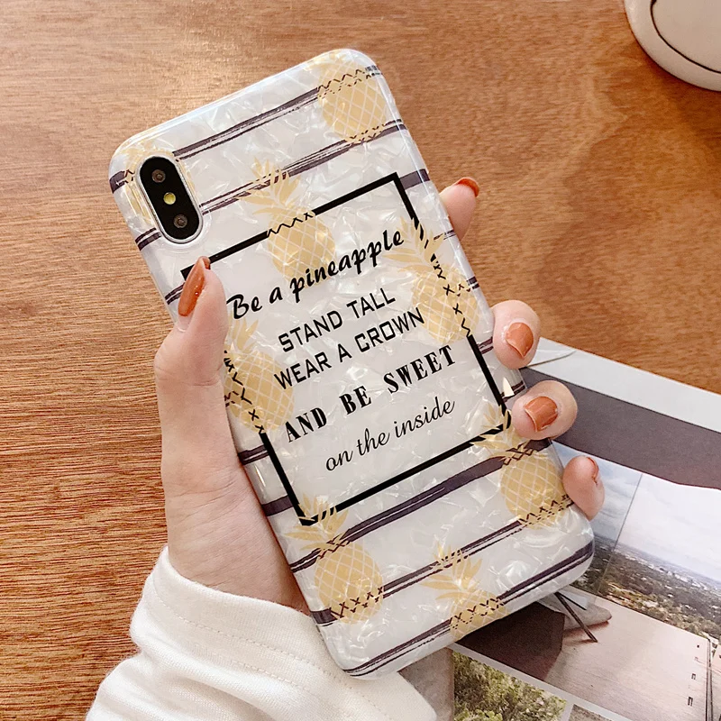 Ins Fashion Stripe Gold Pineapple Case For iPhone 6 6S 7 8 Plus Soft TPU Case for iPhone X XS Max XR Crystal Back Cover
Ins Fashion Stripe Gold Pineapple Case For iPhone 6 6S 7 8 Plus Soft TPU Case for iPhone X XS Max XR Crystal Back Cover