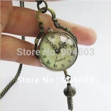 (3086) 12pcs/lot Vintage Steampunk Style round Ball Pocket Watch Necklace chain pendant.christmas tree Deco gift (3086) 12pcs/lot Vintage Steampunk Style round Ball Pocket Watch Necklace chain pendant.christmas tree Deco gift