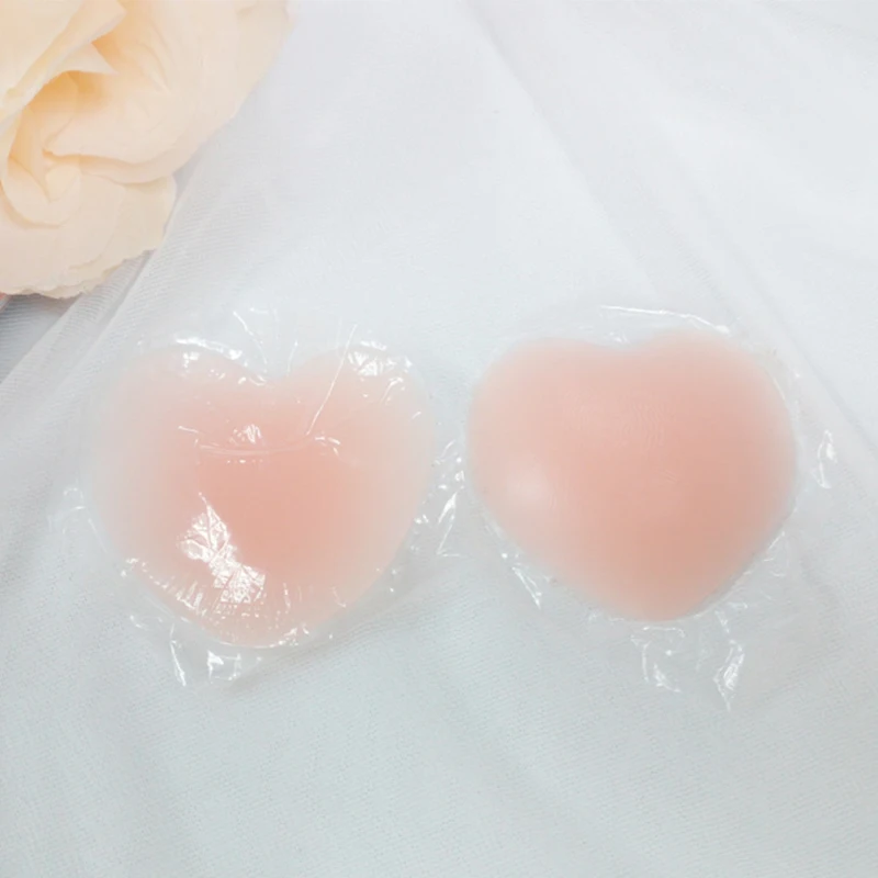 Women 1 pair Silicone Nipple Cover Bra Pad Skin Adhesive Reusable Invisible Breast Petals for Party Dress Reusable P3 4