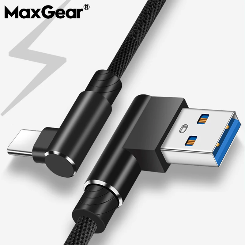 MaxGear Type-C 90 Degree 1M 2M 3M Fast Charging USB Cable L Shape Data Cord Charger For Samsung S9 Plus Xiaomi Huawei P10 P9
MaxGear Type-C 90 Degree 1M 2M 3M Fast Charging USB Cable L Shape Data Cord Charger For Samsung S9 Plus Xiaomi Huawei P10 P9