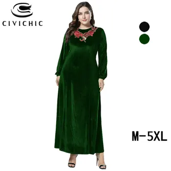 CIVICHIC Women Retro Long Gown Floral Embroidery Maxi Dress Winter Flannel Velvet Vestido Fleece Jurk Plus Size Fall Robe DRS247
CIVICHIC Women Retro Long Gown Floral Embroidery Maxi Dress Winter Flannel Velvet Vestido Fleece Jurk Plus Size Fall Robe DRS247