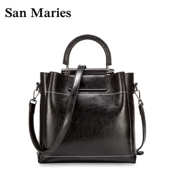 San Maries Women Oil Wax Leather Designer Handbags High Quality Shoulder Bags Ladies Handbags Fashion Brand Ladies Tote
San Maries Women Oil Wax Leather Designer Handbags High Quality Shoulder Bags Ladies Handbags Fashion Brand Ladies Tote