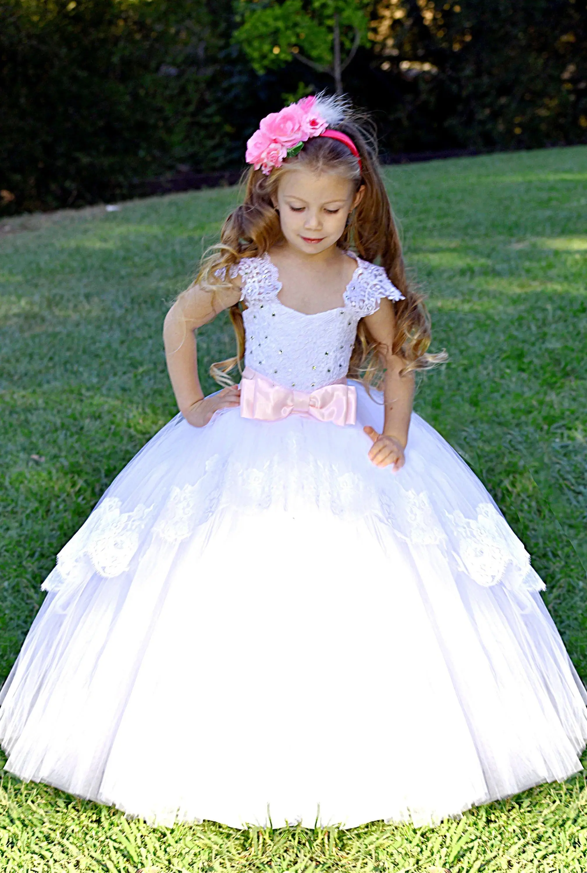 White Flower Girl Dress Lace Kids Brithday Party Skirt Holiday Formal Tulle Clothing Pink Sash Baby Toddler
White Flower Girl Dress Lace Kids Brithday Party Skirt Holiday Formal Tulle Clothing Pink Sash Baby Toddler