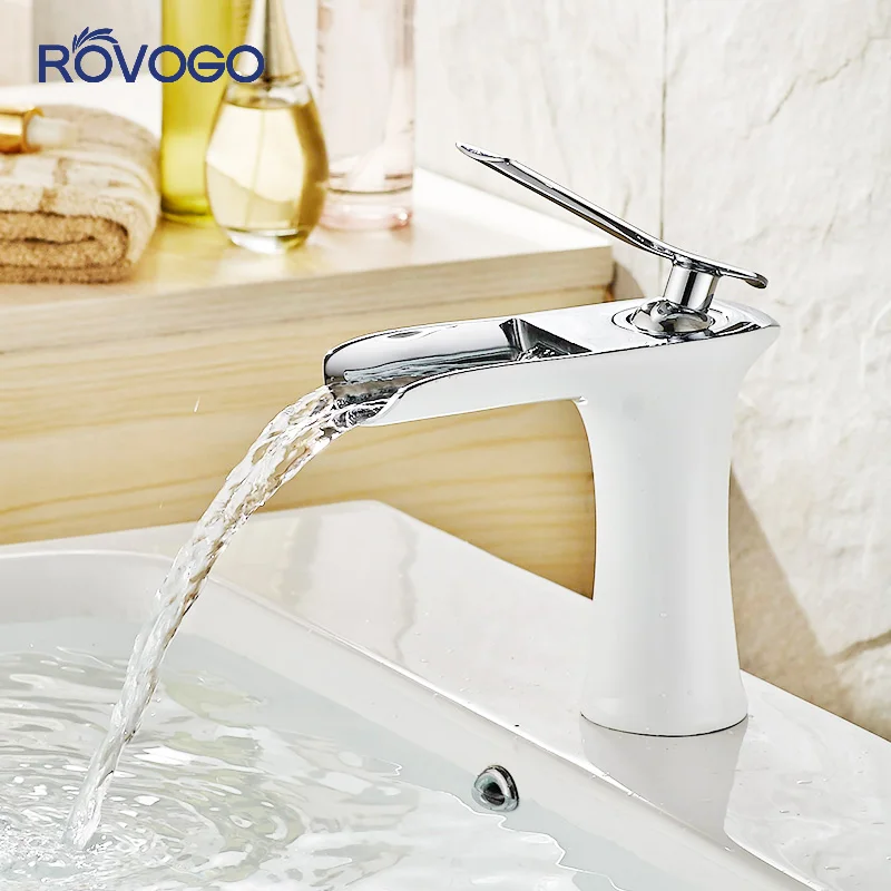 ROVOGO Basin Mixer Waterfall Spout Bathroom Faucet Cold and Hot Water Tap Single Handle Sink Faucet Deck Mounted Bath Crane
ROVOGO Basin Mixer Waterfall Spout Bathroom Faucet Cold and Hot Water Tap Single Handle Sink Faucet Deck Mounted Bath Crane