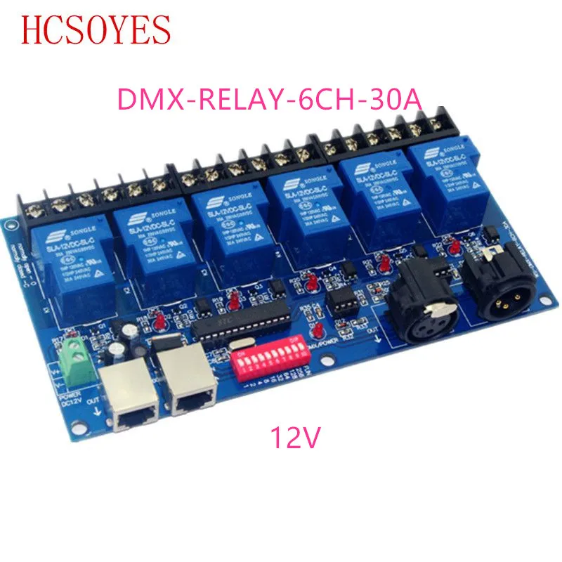 6CH DMX512 decoder Relay switch dmx512 Controller RJ45 XLR 6 way relay switch(max 30A)
6CH DMX512 decoder Relay switch dmx512 Controller RJ45 XLR 6 way relay switch(max 30A)