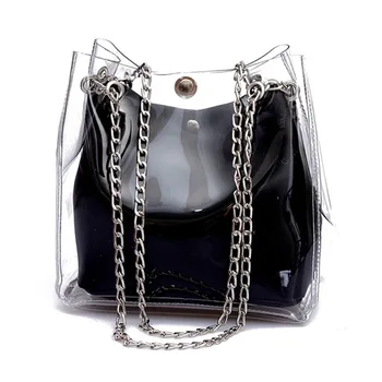 LJL Women Small Bucket Bags Plastic Transparent Totes Composite Chain Bag Female Mini Jelly Handbags
LJL Women Small Bucket Bags Plastic Transparent Totes Composite Chain Bag Female Mini Jelly Handbags