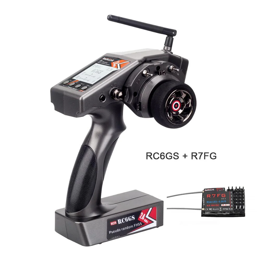 RadioLink RC6GS Transmitter 2.4G 6CH Controller Transmitter recever R6FG R7FG Gyro Receiver TX&RX for RC Car Boat toys remote
RadioLink RC6GS Transmitter 2.4G 6CH Controller Transmitter recever R6FG R7FG Gyro Receiver TX&RX for RC Car Boat toys remote