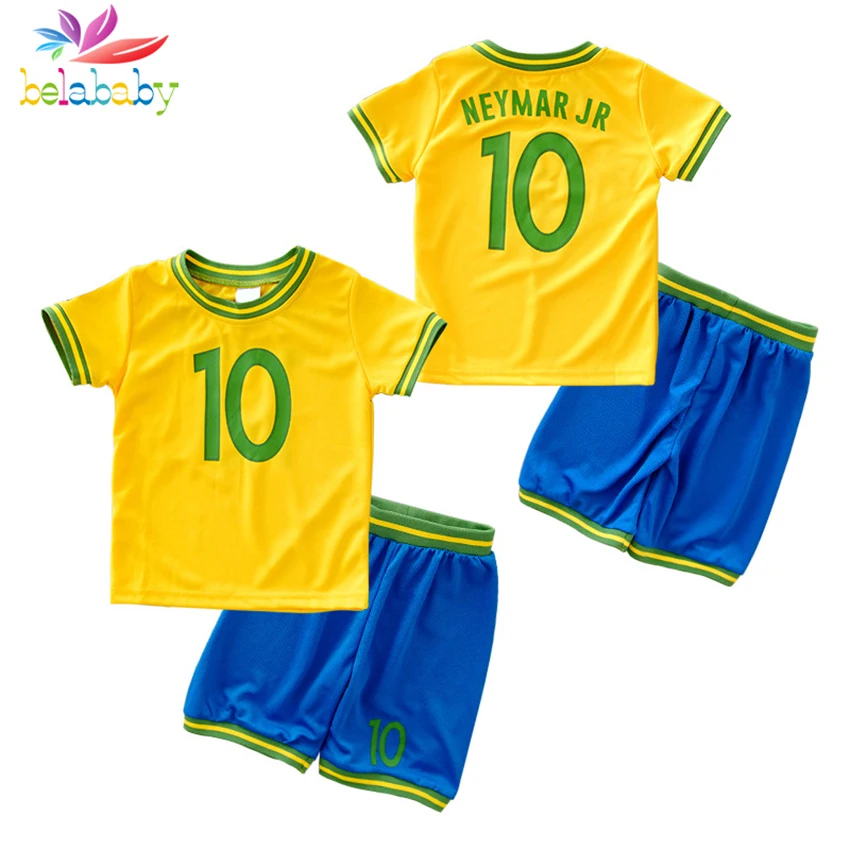 Belababy Toddler Suit 2018 Summer New Baby Football Jerseys Letter Number T-shirt+Shorts 2PCS Cotton Children's Clothes Sets
Belababy Toddler Suit 2018 Summer New Baby Football Jerseys Letter Number T-shirt+Shorts 2PCS Cotton Children's Clothes Sets