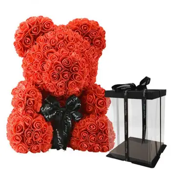 Rose Bear Teddy Bear with Ribbon Forever Artificial Rose Anniversary Christmas Valentines Gift
Rose Bear Teddy Bear with Ribbon Forever Artificial Rose Anniversary Christmas Valentines Gift