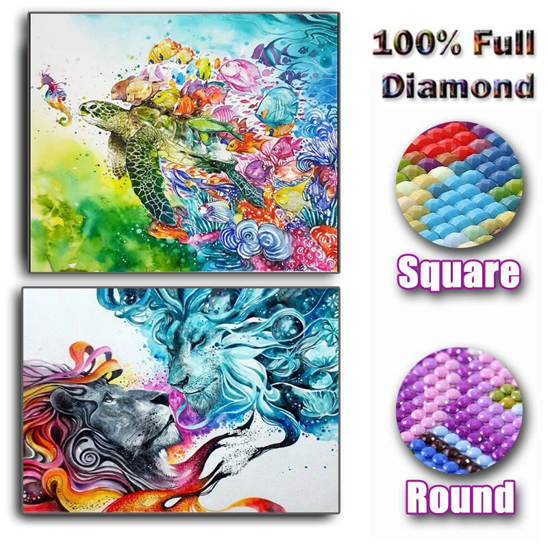 Full Square/Round Drill 5D DIY Diamond Painting "turtle / goldfish / lion / tiger" 3D Embroidery Cross Stitch Mosaic Home Decor
Full Square/Round Drill 5D DIY Diamond Painting "turtle / goldfish / lion / tiger" 3D Embroidery Cross Stitch Mosaic Home Decor