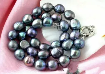 Genuine 8-9mm Huge Black Natural Baroque Freshwater Pearl Necklace 18" Free shipping
Genuine 8-9mm Huge Black Natural Baroque Freshwater Pearl Necklace 18" Free shipping
