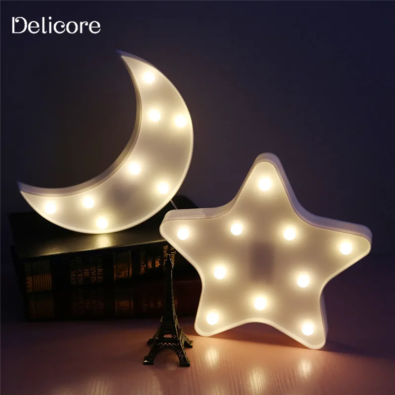 DELICORE Lovely 3D Light lamp Star Moon Set Night Light LED Cute Marquee Sign For Baby Children Bedroom Decor Kids Gift Toy S153
DELICORE Lovely 3D Light lamp Star Moon Set Night Light LED Cute Marquee Sign For Baby Children Bedroom Decor Kids Gift Toy S153