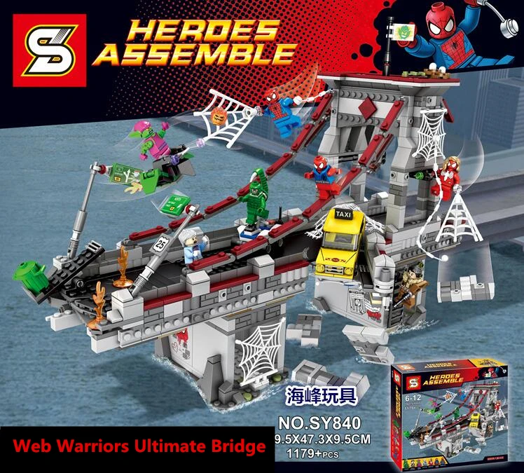 Web Warriors Ultimate Bridge Spider-Man Spider-Girl Scarlet Spider 1179pcs Building Blocks Brick 76057 Compatible With Lego
Web Warriors Ultimate Bridge Spider-Man Spider-Girl Scarlet Spider 1179pcs Building Blocks Brick 76057 Compatible With Lego