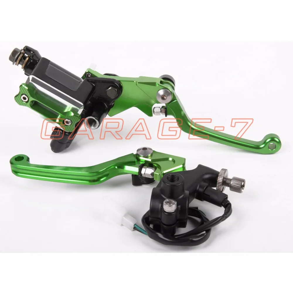 New CNC 7/8 Brake Master Cylinder Pressure Switch Reservoir LeversGreen For KAWASAKI KX250F 2004 New CNC 7/8 Brake Master Cylinder Pressure Switch Reservoir LeversGreen For KAWASAKI KX250F 2004<br><br>Aliexpress