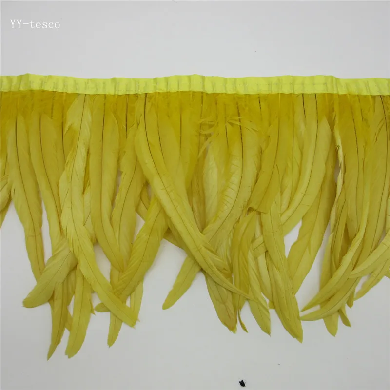 wholesale 10 yards long yellow high quality natural rooster feather trims trimming with Satin Ribbon 30-35cm for women skirt
wholesale 10 yards long yellow high quality natural rooster feather trims trimming with Satin Ribbon 30-35cm for women skirt