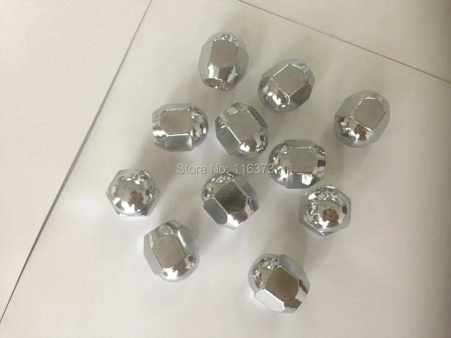 10 Pieces M12x1.25 LUG NUTS BULGE ACORN XL 13/16" HEX DRIVE CHROME PLATET
10 Pieces M12x1.25 LUG NUTS BULGE ACORN XL 13/16" HEX DRIVE CHROME PLATET