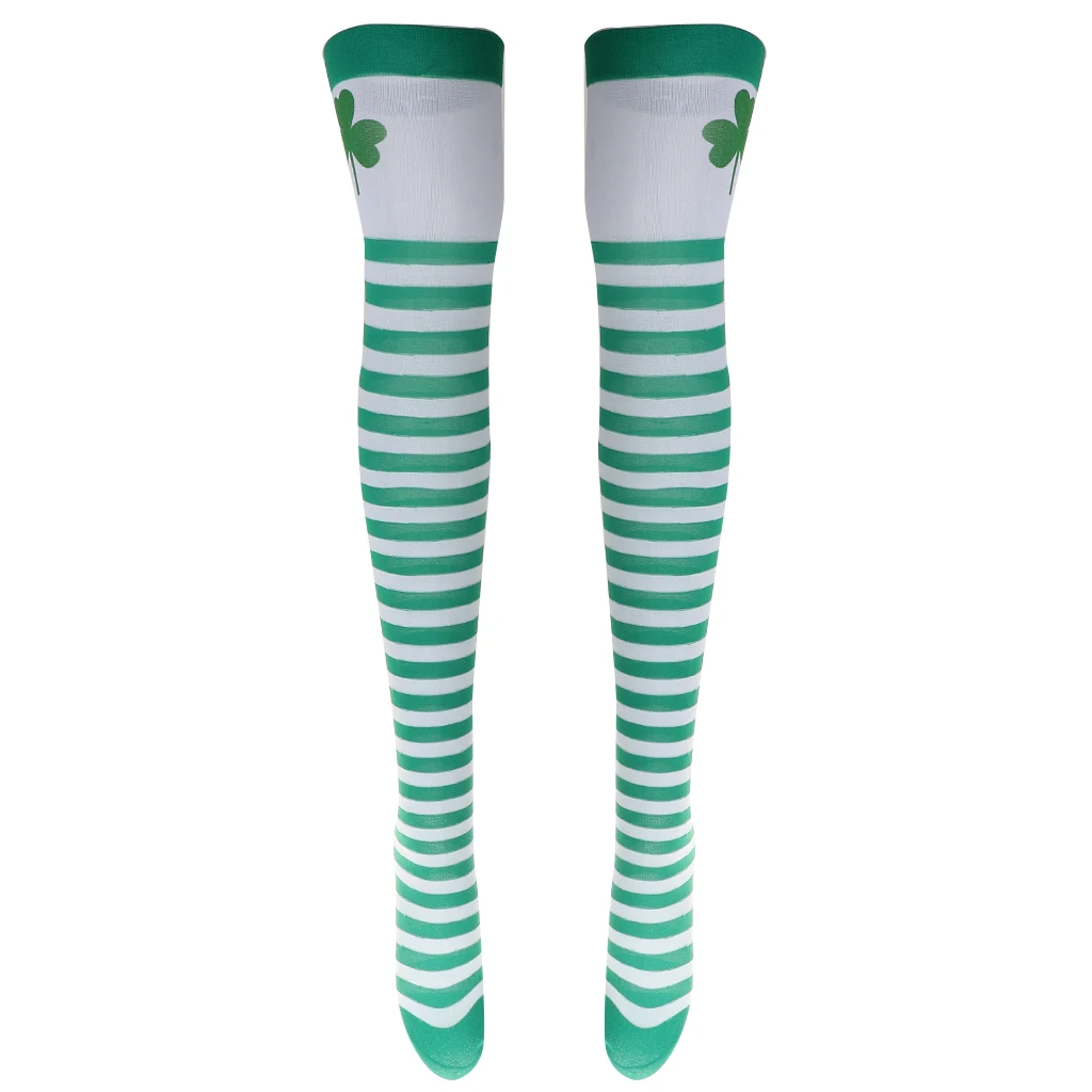 Irish Style Striped Long Socks stockings Irish St Patrick Party Costume
