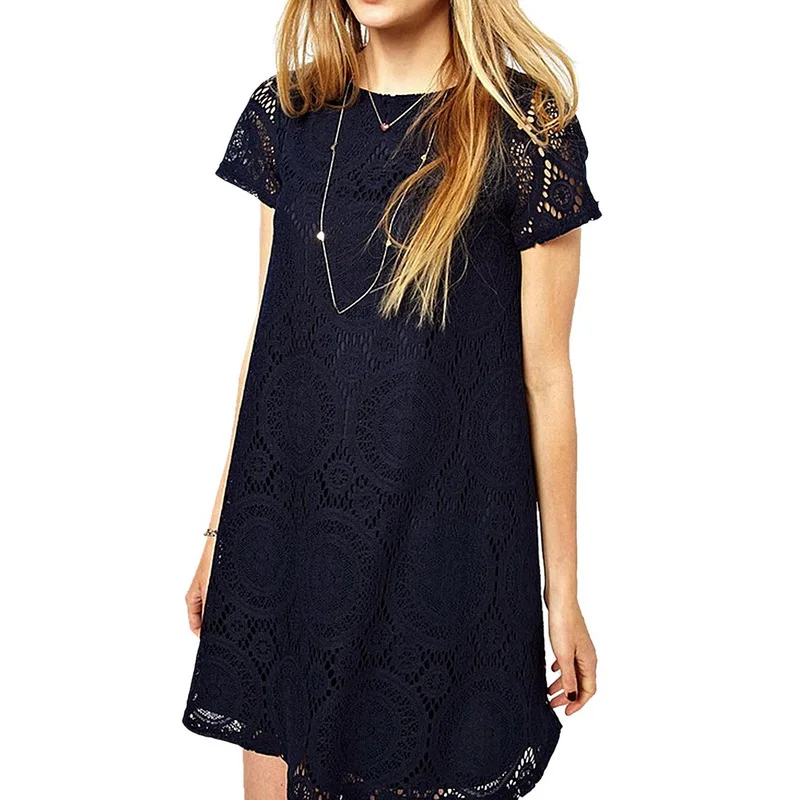 NIBESSER Dress Summer 2018 Lace Dress Loose O Neck Short Sleeve Casual Sundress Hollow Out Slim Beach Vestidos Plus Size S-5XL
NIBESSER Dress Summer 2018 Lace Dress Loose O Neck Short Sleeve Casual Sundress Hollow Out Slim Beach Vestidos Plus Size S-5XL