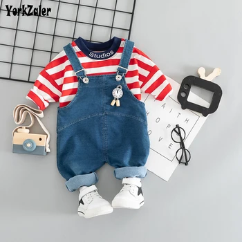 Yorkzaler Kids Clothing Set For Girl Boy Stripe Long Sleeve Shirt + Overall Pants Baby 2pcs Outfits Toddler Denim Clothes Suit 
Yorkzaler Kids Clothing Set For Girl Boy Stripe Long Sleeve Shirt + Overall Pants Baby 2pcs Outfits Toddler Denim Clothes Suit