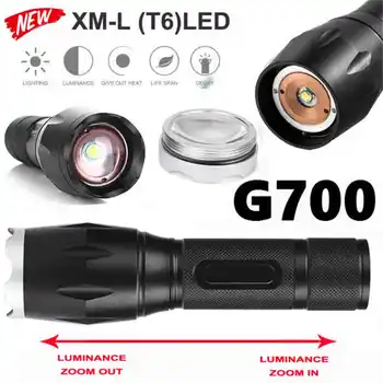 G700 X800 LED Tactical Military XM-L T9 Flashlight Torch Waterproof Zoom powerful led flashlight,use 18650/AAA battery #4S19
G700 X800 LED Tactical Military XM-L T9 Flashlight Torch Waterproof Zoom powerful led flashlight,use 18650/AAA battery #4S19
