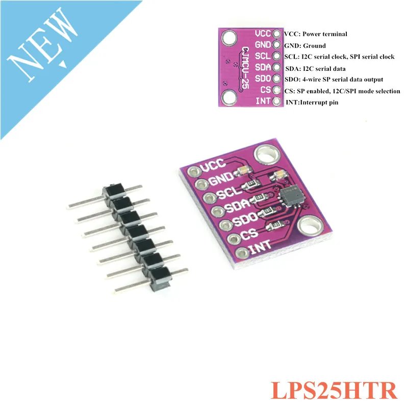 LPS25HTR Height Pressure Sensor LPS25H Mini Sensor Module High Precision ST Temperature Compensation CJMCU-25 MEMS
LPS25HTR Height Pressure Sensor LPS25H Mini Sensor Module High Precision ST Temperature Compensation CJMCU-25 MEMS