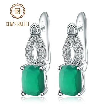 Gem's Ballet Brand 925 Sterling Silver Classic Earrings 3.78Ct Natural Green Agate Gemstone Stud Earings For Women Fine Jewelry
Gem's Ballet Brand 925 Sterling Silver Classic Earrings 3.78Ct Natural Green Agate Gemstone Stud Earings For Women Fine Jewelry