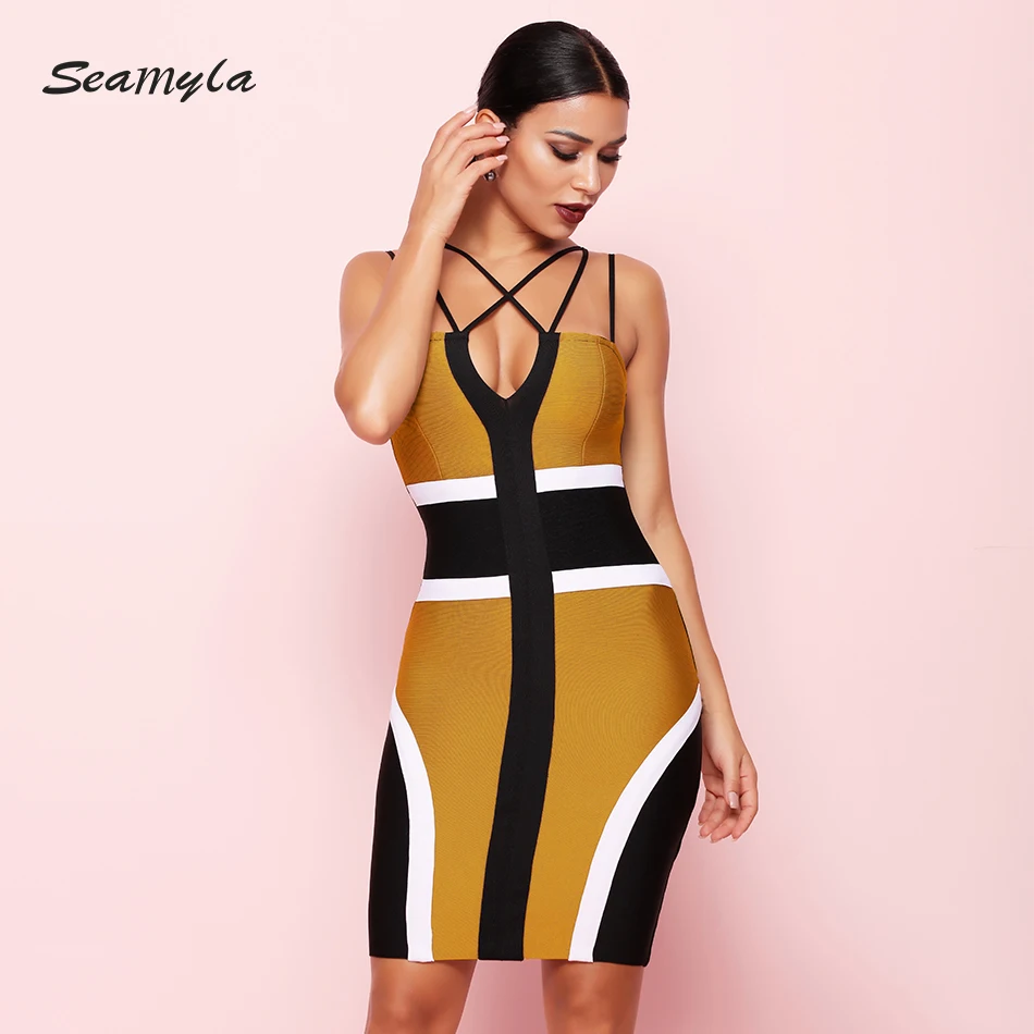 Seamyla Sexy Women Bandage Dress 2019 New Arrivals Patchwork Bodycon Summer Dresses Sleeveless Clubwear Party Dress Vestidos
Seamyla Sexy Women Bandage Dress 2019 New Arrivals Patchwork Bodycon Summer Dresses Sleeveless Clubwear Party Dress Vestidos