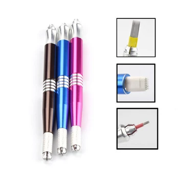 2pcs Double head Microblading Pens Permanent Makeup Eyebrow Tattoo Manual tattoo Pen +2pcs disposable microblading Needle Blade
2pcs Double head Microblading Pens Permanent Makeup Eyebrow Tattoo Manual tattoo Pen +2pcs disposable microblading Needle Blade