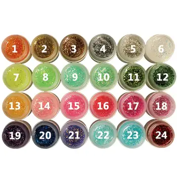 8ml Glitter Powder Glue Nail Polish Soak Off UV Lamp Gel Long-lasting Art Decoration Salon Tool 24 Colors Fast Delivery