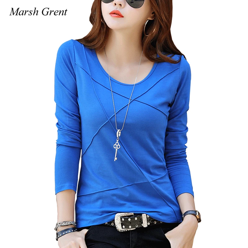 Cotton Tshirt Women Tops Casual Solid Candy Color Women's T Shirt Long Sleeve Slim T-shirt Tees Blusa 2018
Cotton Tshirt Women Tops Casual Solid Candy Color Women's T Shirt Long Sleeve Slim T-shirt Tees Blusa 2018