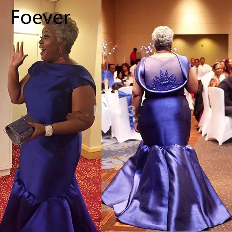 Mermaid Cap Sleeve Navy Blue Satin Sheer Beaded Back Elegant Formal Party Prom Gowns Court Train Women Plus Size Evening Dresses
Mermaid Cap Sleeve Navy Blue Satin Sheer Beaded Back Elegant Formal Party Prom Gowns Court Train Women Plus Size Evening Dresses