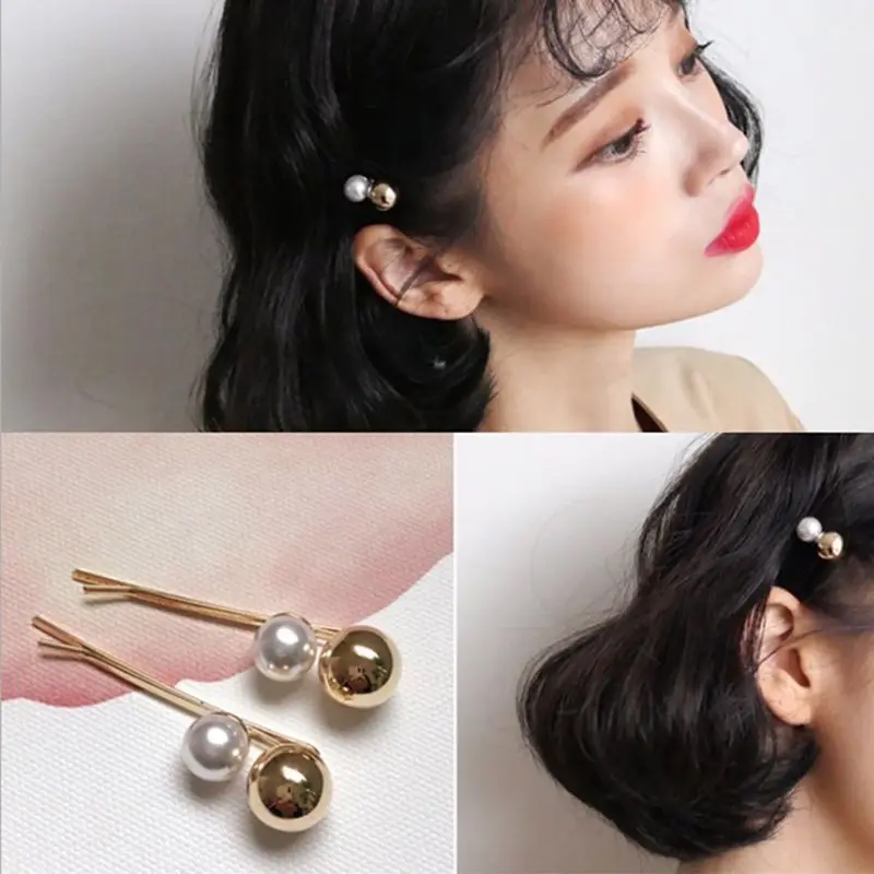 Womens Korean Style Metallic Straight Bobby Pins Imitation Pearl Glitter Metal Gold Ball Hair Clips Sweet Girls One Word Hairpin
Womens Korean Style Metallic Straight Bobby Pins Imitation Pearl Glitter Metal Gold Ball Hair Clips Sweet Girls One Word Hairpin