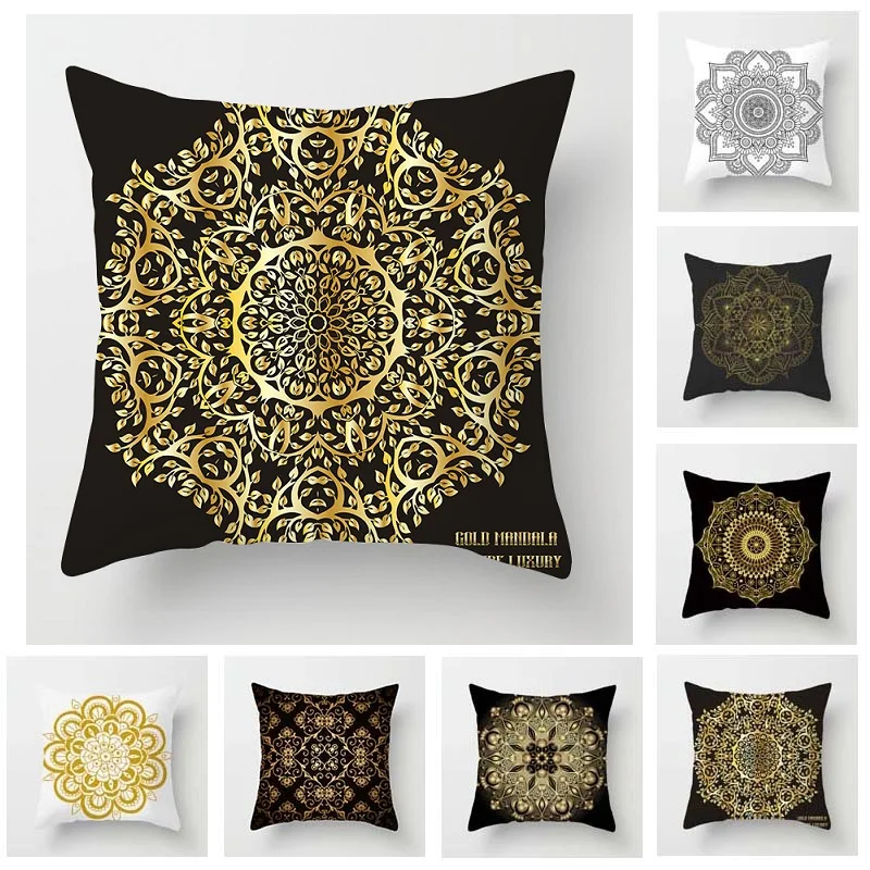 Fuwatacchi Floral Pillow Cover Mandala Cushion Cover Black Gold White Printed Pillowcases For Sofa Car Chair Decorative Pillows
Fuwatacchi Floral Pillow Cover Mandala Cushion Cover Black Gold White Printed Pillowcases For Sofa Car Chair Decorative Pillows