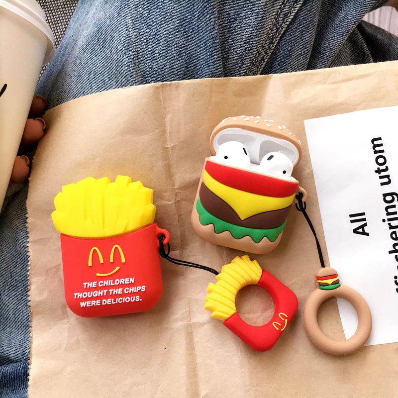 Fun Cartoon French Fries Wireless For Airpods For Air Pods Eaphone Charging Box Case Couples Soft TPU Cover Cases With The Ring
Fun Cartoon French Fries Wireless For Airpods For Air Pods Eaphone Charging Box Case Couples Soft TPU Cover Cases With The Ring