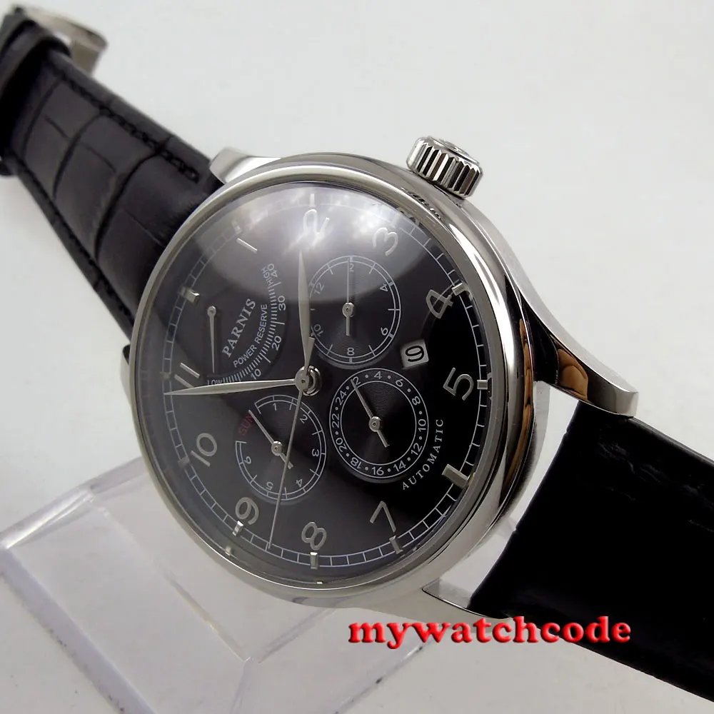 parnis black dial Sapphire Glass 26 jewels miyota Automatic 9100 mens Watch P664
parnis black dial Sapphire Glass 26 jewels miyota Automatic 9100 mens Watch P664