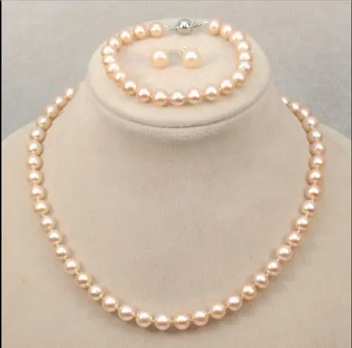 charm Jew.655 hot 9-10MM south sea pink pearl necklace bracelet earring stud 18 inch 7.5-8" jewelry set
charm Jew.655 hot 9-10MM south sea pink pearl necklace bracelet earring stud 18 inch 7.5-8" jewelry set