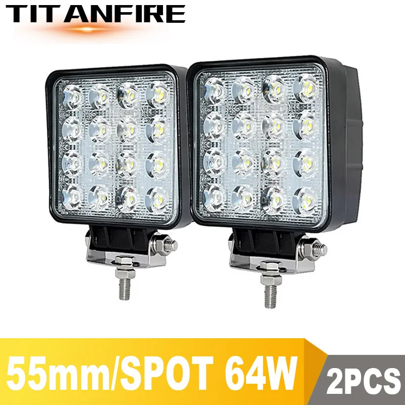 DS 2Pcs/lot 4x4 LED Spot/Flood Work light 9-30V Car 48W 6000LM 64W 8000LM Led Lights Off Road Vehicle SUV Car 12V 24V 6000K
DS 2Pcs/lot 4x4 LED Spot/Flood Work light 9-30V Car 48W 6000LM 64W 8000LM Led Lights Off Road Vehicle SUV Car 12V 24V 6000K