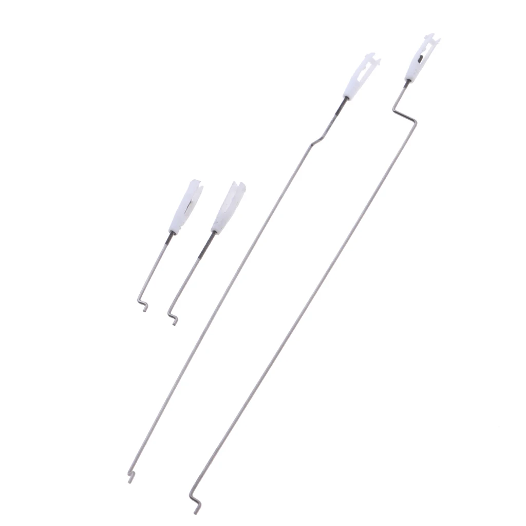 MagiDeal 4pcs Metal Z-Type Steel Wire Pull Rod for Wltoys XK A430 RC Plane Wing and Servo