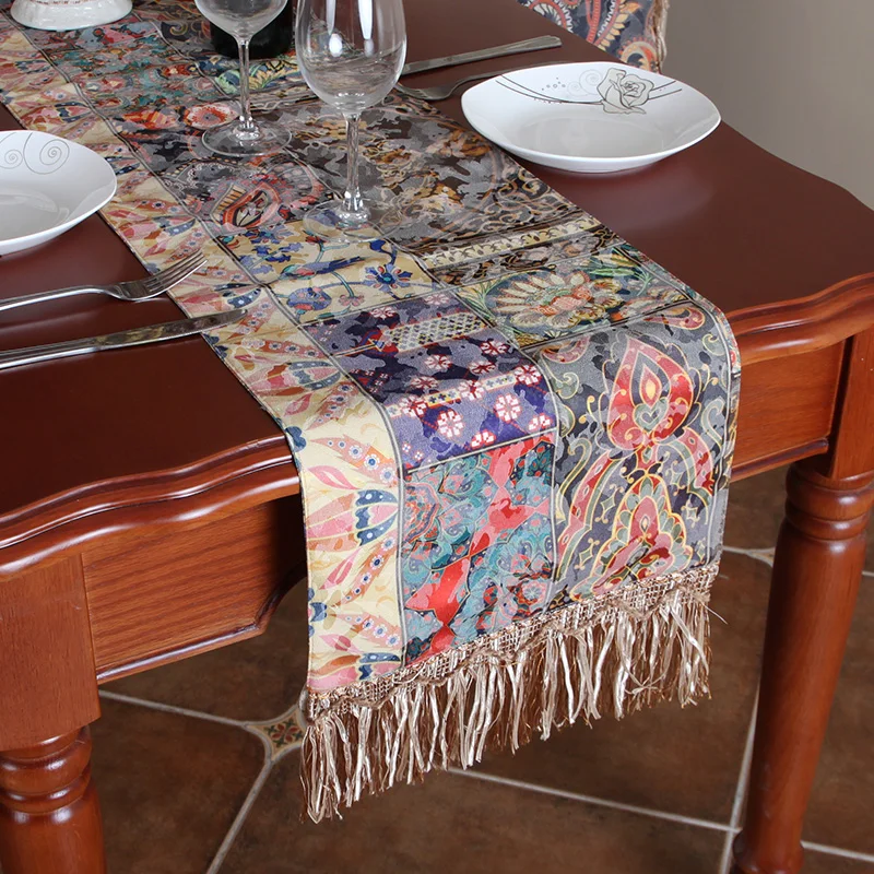 DUNXDECO Table Runner Long Table Cover Fabric Dinner Party Tabelcloth Vintage Morocco National Flora Print Home Textile
DUNXDECO Table Runner Long Table Cover Fabric Dinner Party Tabelcloth Vintage Morocco National Flora Print Home Textile