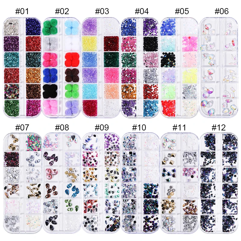 1 Box Mixed Size Nail Rhinestones Flat Back Tips 3D Art Decorations Colorful Pattern Nail Stones DIY Nail Art Decorsation
1 Box Mixed Size Nail Rhinestones Flat Back Tips 3D Art Decorations Colorful Pattern Nail Stones DIY Nail Art Decorsation