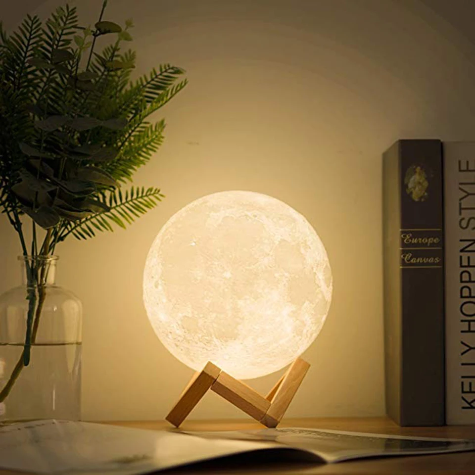 Drop Shipping 3D Print Moon Lamp 2colors LED Night Lights USB Rechargeable Moon Light Sensor Table Lamp For Home Christmas Decor
Drop Shipping 3D Print Moon Lamp 2colors LED Night Lights USB Rechargeable Moon Light Sensor Table Lamp For Home Christmas Decor