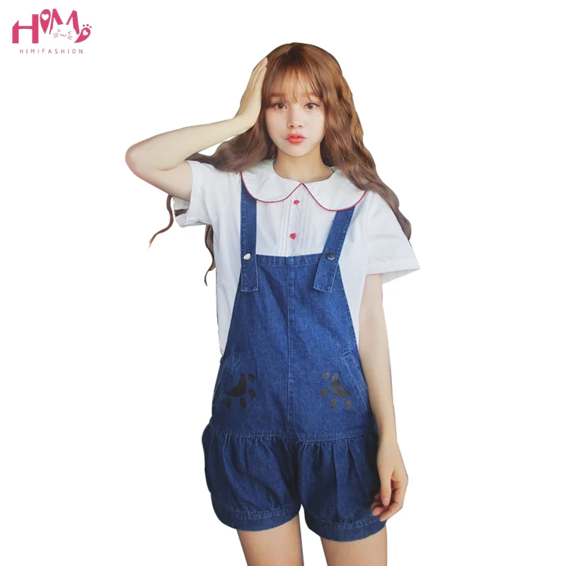 Japanese Kawaii Cat Paws Denim Fashion Shorts Young Girl Summer Dolly Cute Blue Bib Overall Pants Solid Color Suspender Shorts
Japanese Kawaii Cat Paws Denim Fashion Shorts Young Girl Summer Dolly Cute Blue Bib Overall Pants Solid Color Suspender Shorts