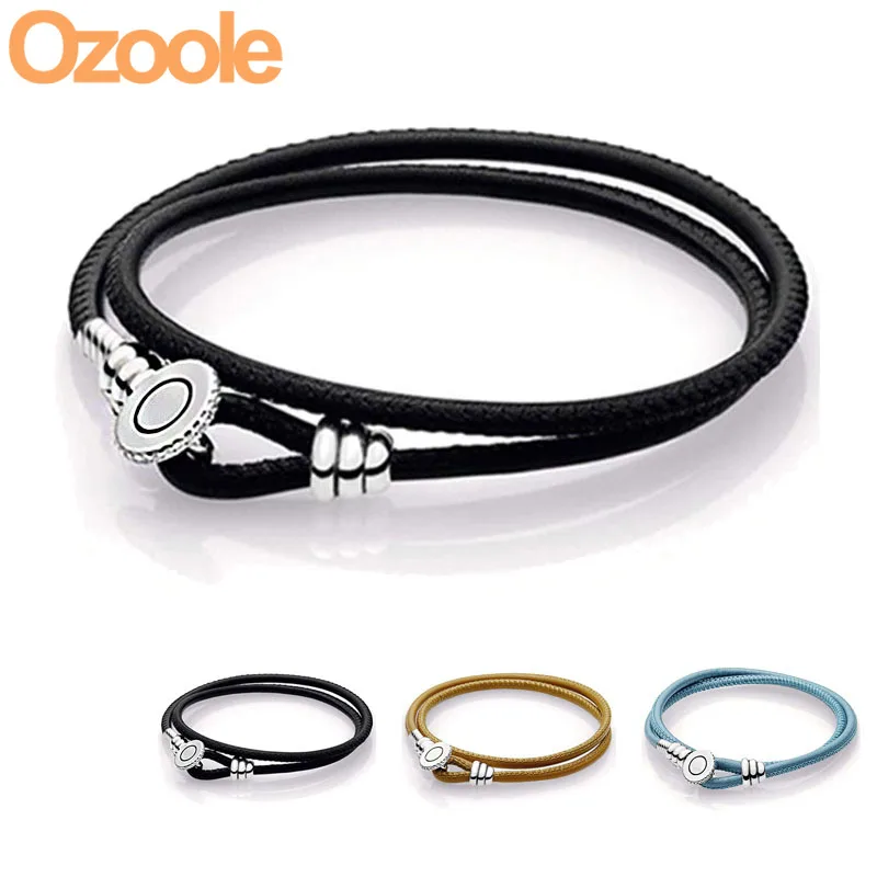 Authentic 925 Sterling Silver Moments Black Double Leather Bangle Fit Bead Charm Europe Original Bracelets Women Jewelry
Authentic 925 Sterling Silver Moments Black Double Leather Bangle Fit Bead Charm Europe Original Bracelets Women Jewelry
