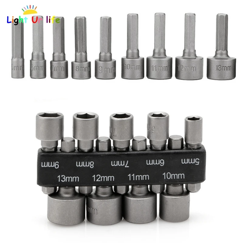 5-13mm Power Nut Driver Drill Bit 1/4" Hex Shank Metric Socket Wrench Screw 9Pcs-25
5-13mm Power Nut Driver Drill Bit 1/4" Hex Shank Metric Socket Wrench Screw 9Pcs-25