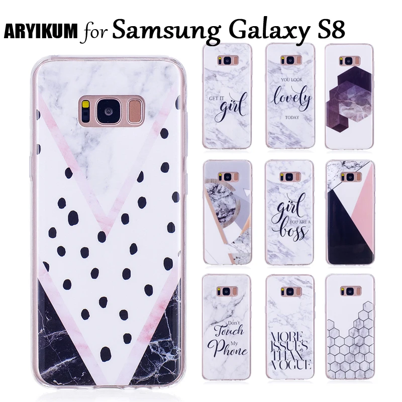 ARYIKUM Luxury Fashion Cases For Samsung Galaxy S8 S 8 Marble Case Silicon Smartphone Accessories Cover For Sansung S8 etui Capa
ARYIKUM Luxury Fashion Cases For Samsung Galaxy S8 S 8 Marble Case Silicon Smartphone Accessories Cover For Sansung S8 etui Capa
