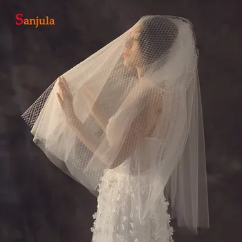 Three Layers Pure Tulle Wedding Veils Short Cut Edge Bridal Veil with Comb Ivory Veil for Bride accesorios de novia V35
Three Layers Pure Tulle Wedding Veils Short Cut Edge Bridal Veil with Comb Ivory Veil for Bride accesorios de novia V35