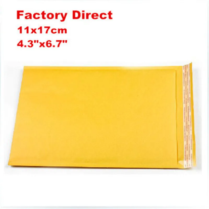 Bubble Mailers Padded Envelopes Bags 11X17cm(11x13+4cm) 100pcs courier bags 110x170mm Kraft paper bubble bags Packing bags
Bubble Mailers Padded Envelopes Bags 11X17cm(11x13+4cm) 100pcs courier bags 110x170mm Kraft paper bubble bags Packing bags