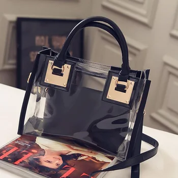 Fashion Women Handbag Transparent PVC Beach Candy Color Shoulder Tote Bags Ladies Hand Bag Bolsa Feminina Woman Summer Jelly Bag
Fashion Women Handbag Transparent PVC Beach Candy Color Shoulder Tote Bags Ladies Hand Bag Bolsa Feminina Woman Summer Jelly Bag
