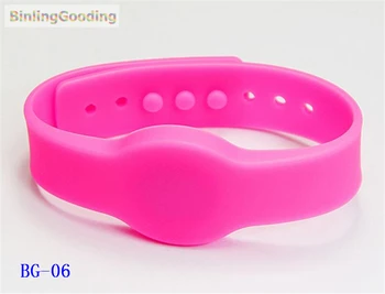 

BG-06 100PCS/LOT 125khz EM4305 RFID Wristband Bracelet Rewritable ID Card For Swimming Pool Sauna Room GYM