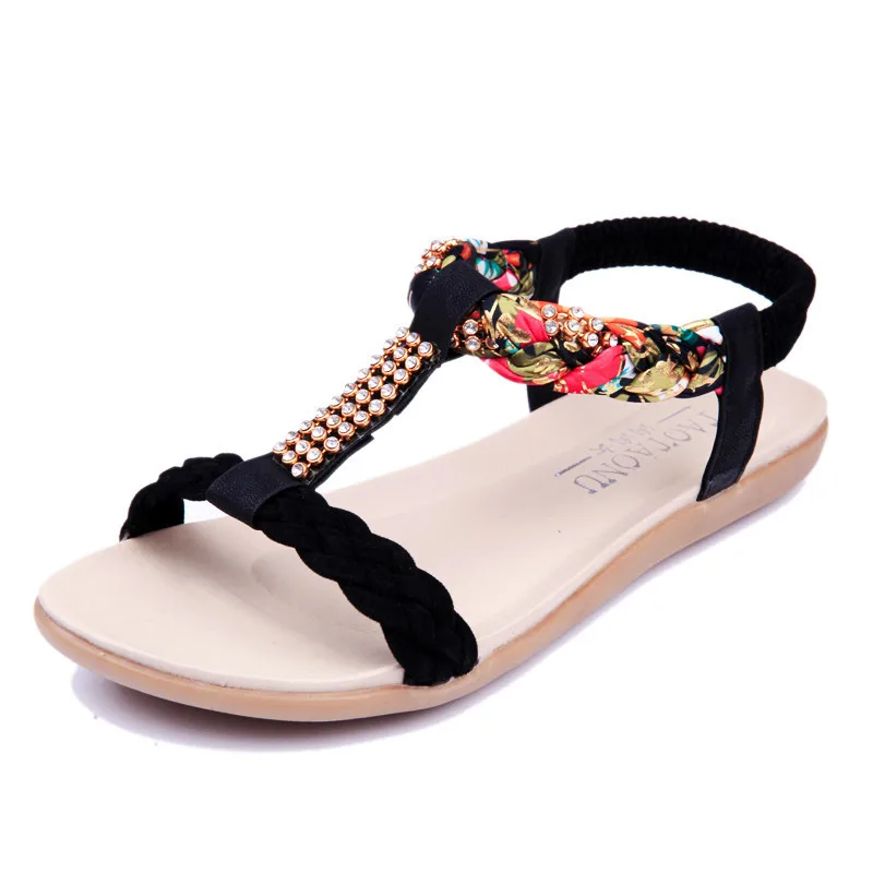Women Sandals Flats Beach Sandals Fashion Bohemia Open Toes Platform Rhinestone Summer Sandalias Mujer 2018
Women Sandals Flats Beach Sandals Fashion Bohemia Open Toes Platform Rhinestone Summer Sandalias Mujer 2018